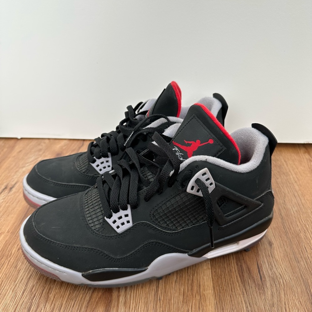Air Jordan 4 Bred Golf Shoes